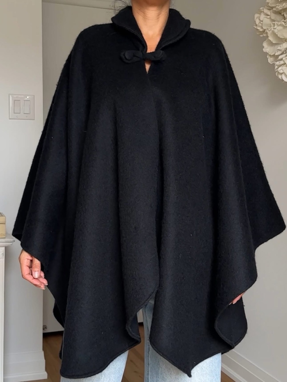 Vintage Alpaca Wool Cape Poncho